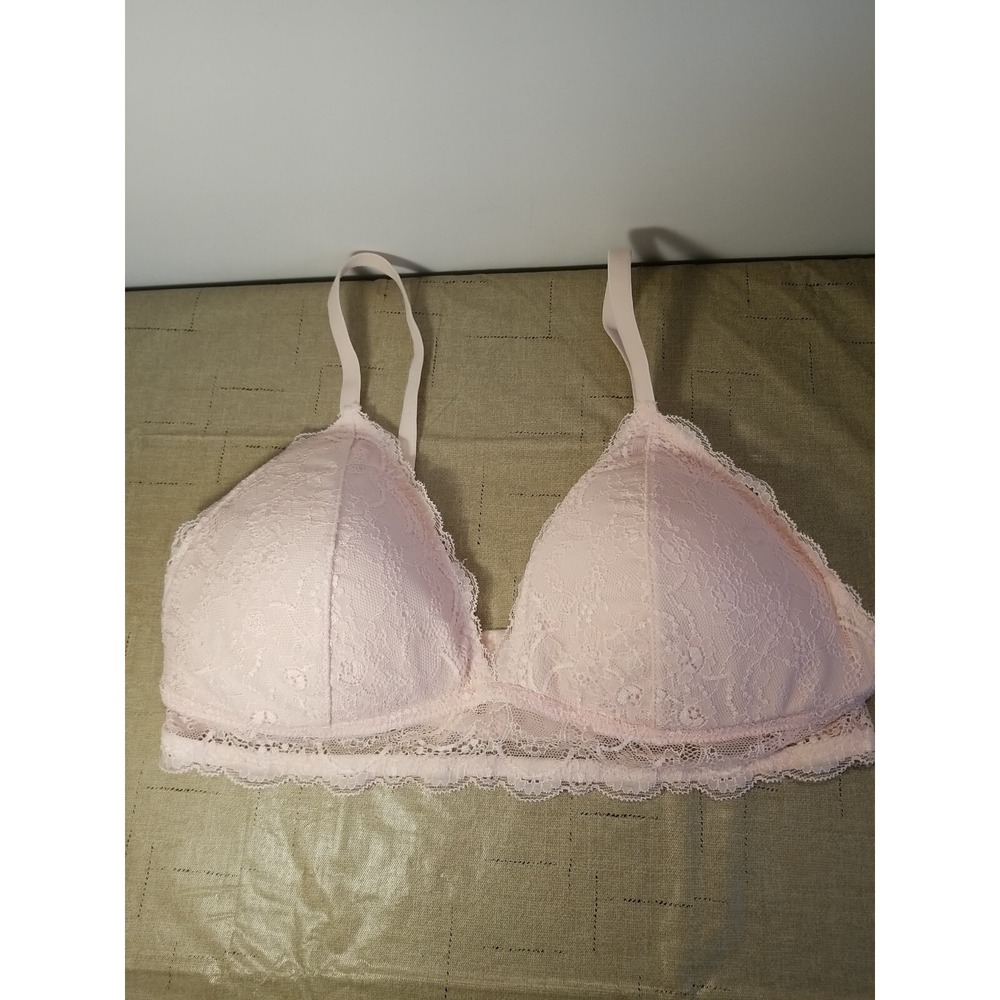 French  Connection Womens‎ XL Pink  Lace Tshirt Bra Feminine Dante Coquette